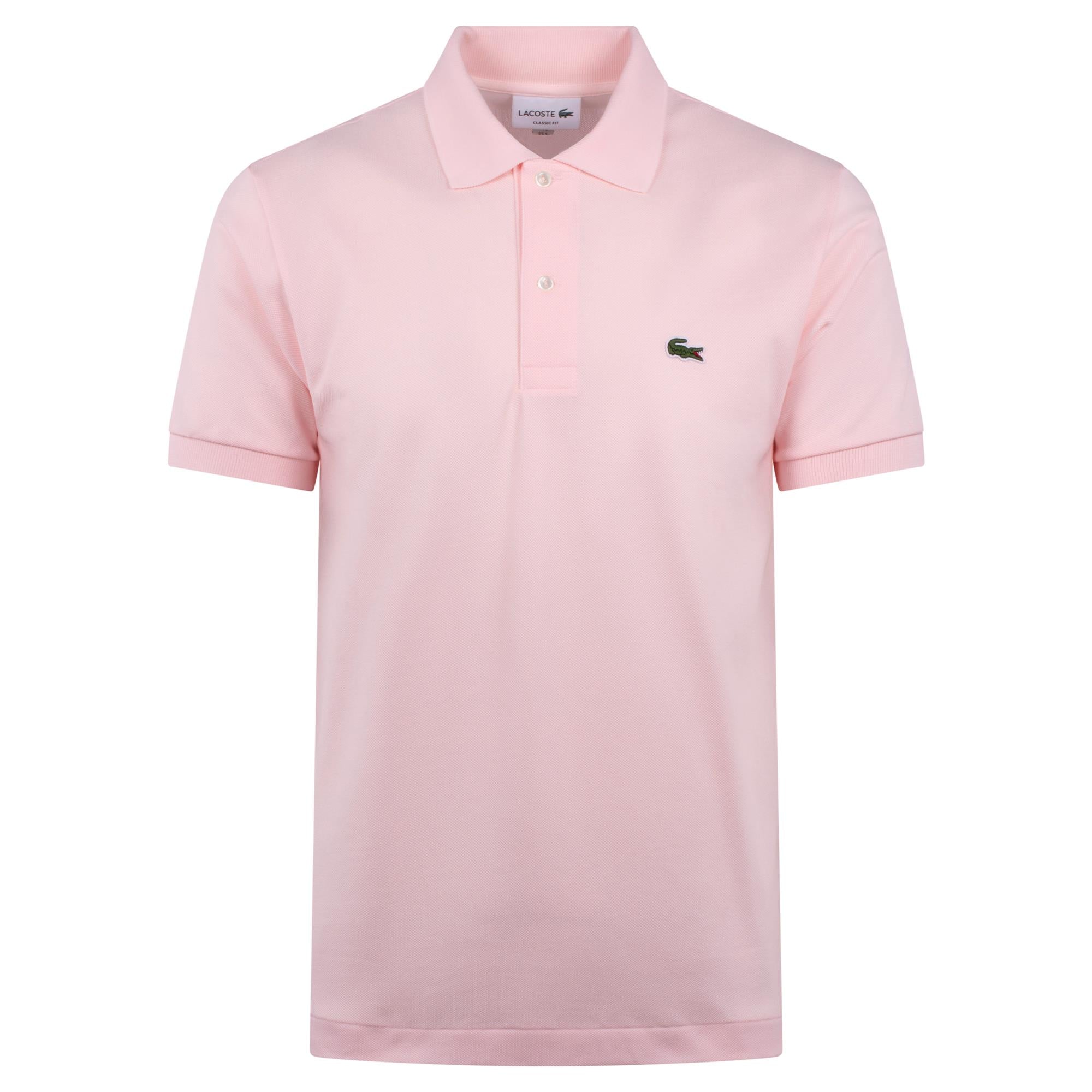 Mens Lacoste L1212 Classic Fit Polo Shirt Flamingo Pink